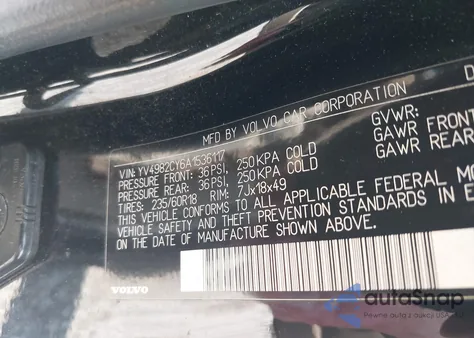 2010 Volvo Xc90 3.2 from USA, damaged, VIN YV4982CY6A1536117